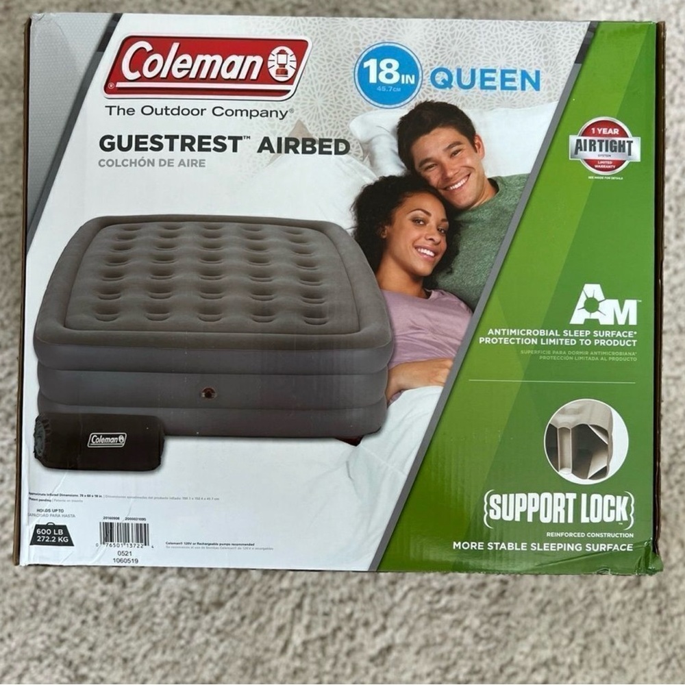 Coleman GuestRest Double-High Air Mattress, Pump Not Included, Queen